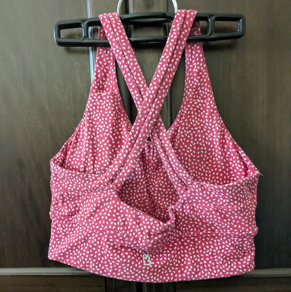 Buffbunny Red And White Polka Dot Women's Sports Bra Size Medium - Picture 2 of 4